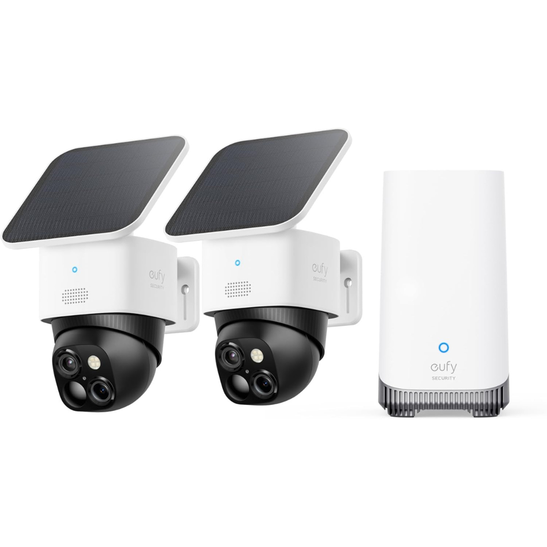 eufy Security SoloCam S340 2-Cam Kit W/ HomeBase S380