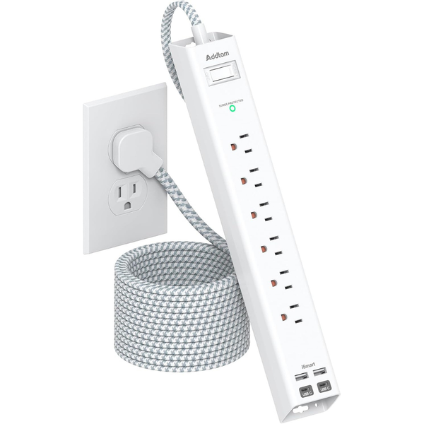 10 ft Long Power Strip Surge Protector