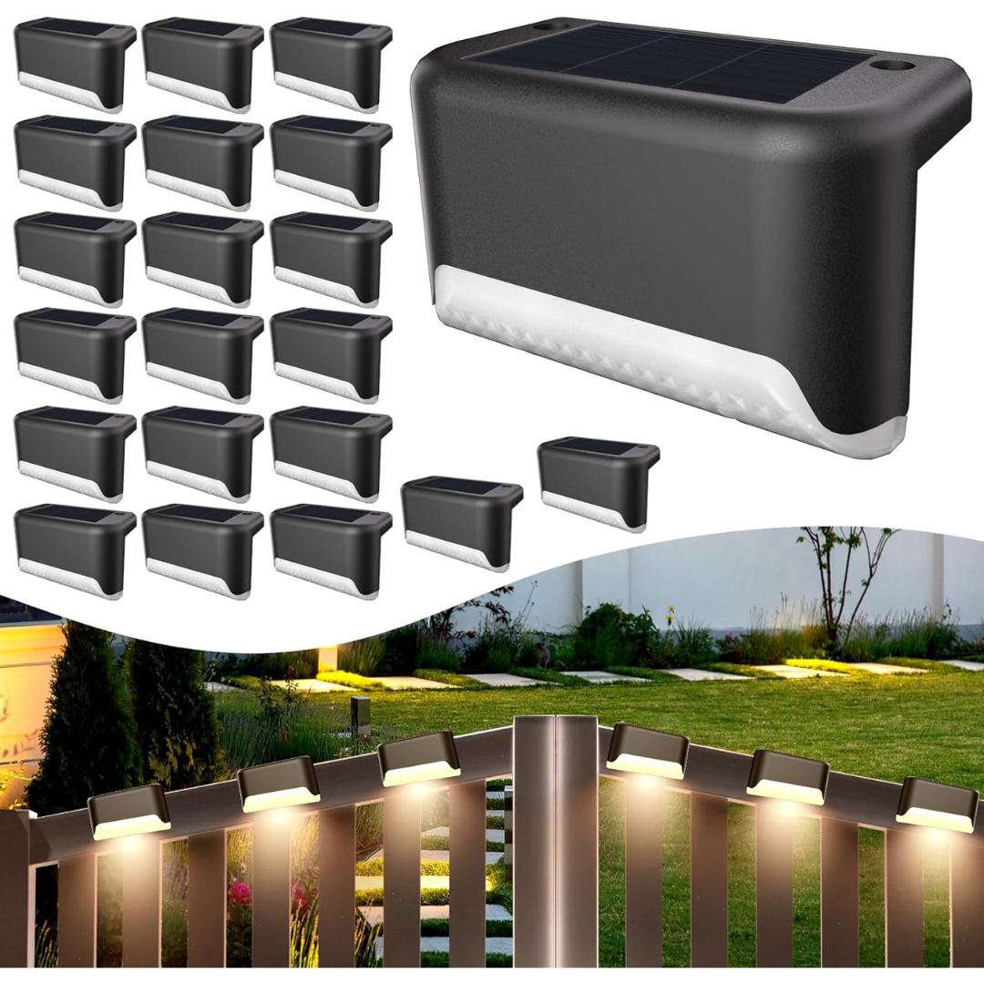 20-Count Waterproof LED Solar Deck Lights
