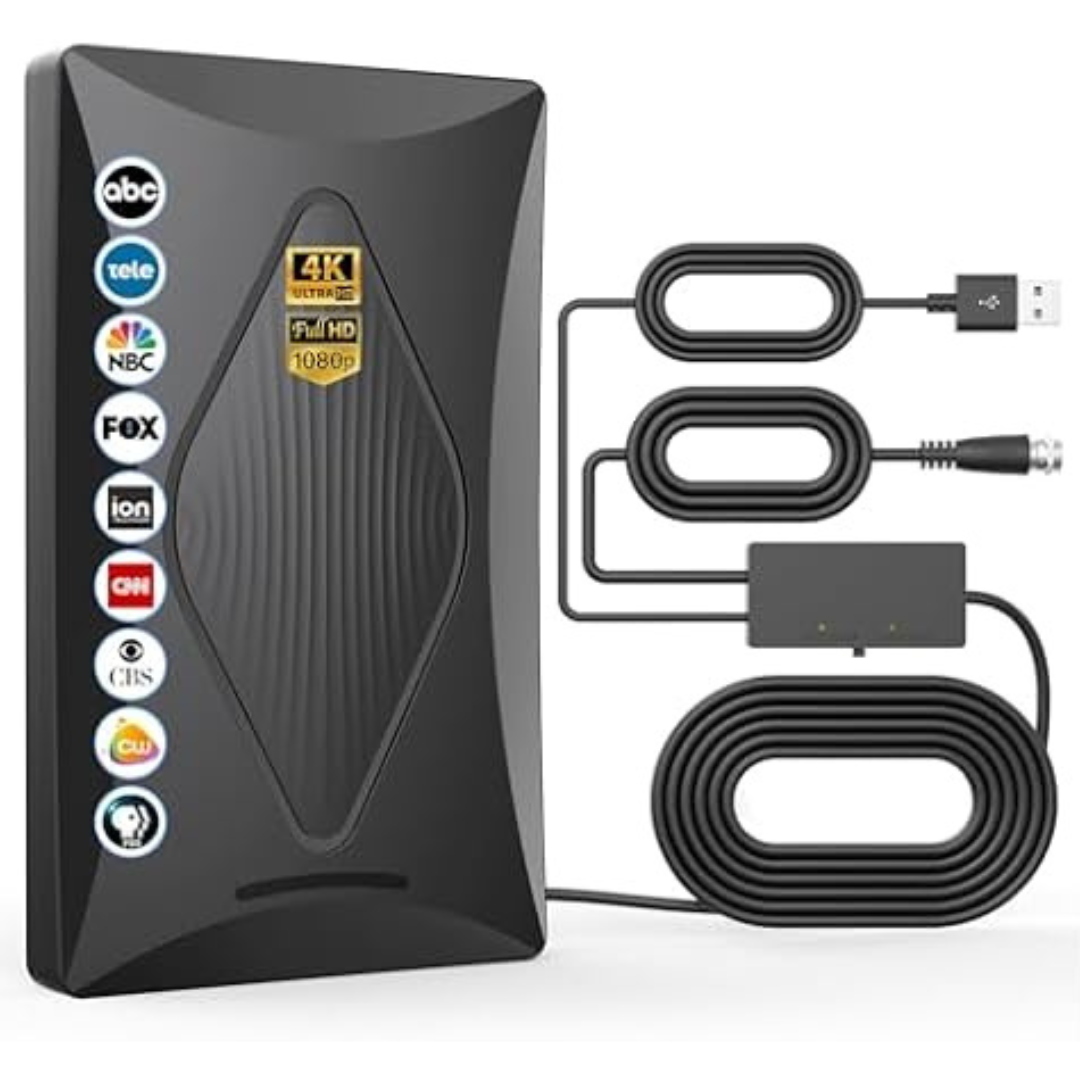 Long Range Amplified Digital TV Antenna W/USB Signal Booster