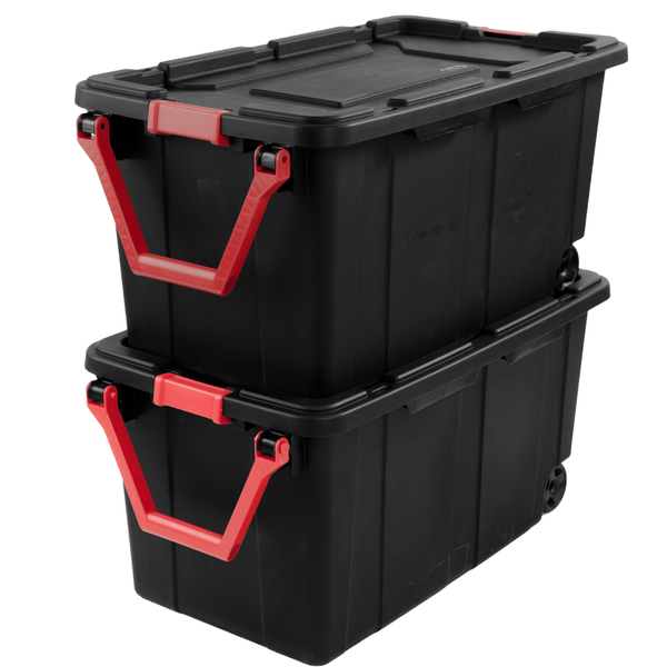 2-Count Sterilite 40 Gallon Wheeled Industrial Rugged Plastic Storage Bin