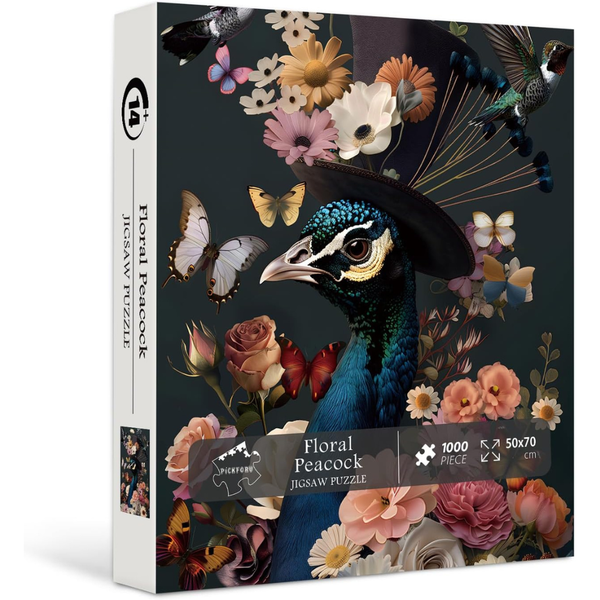 1000 Pieces Colorful Peacock Puzzles