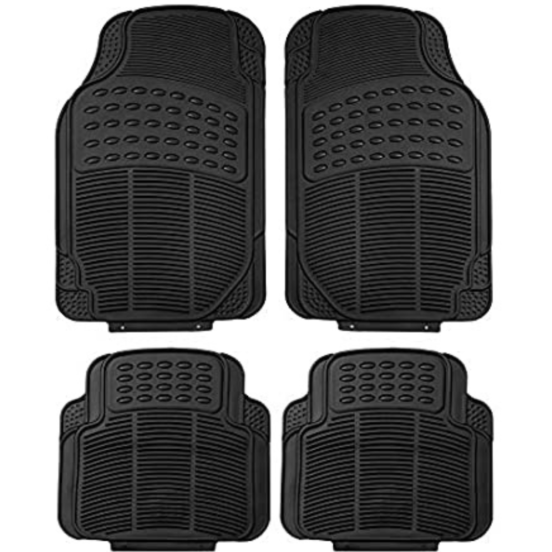FH Group Automotive Heavy-Duty Rubber Floor Mat Set