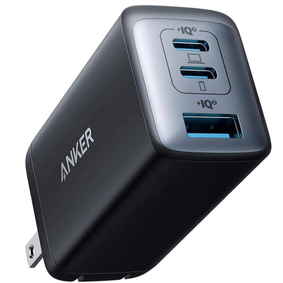 65W Anker 735 3-Port USB-C & USB-A Foldable Wall Charger