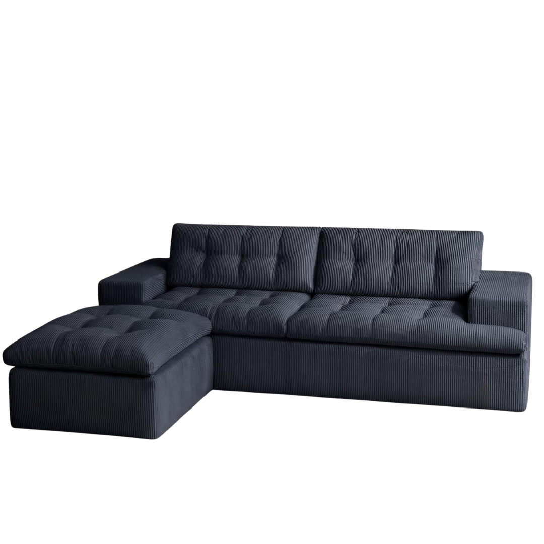Cloud Modular L Shaped Sectional Boneless Sofa with Ottoman