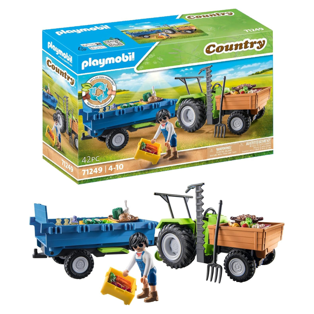 Playmobil Harvester Tractor With Trailer