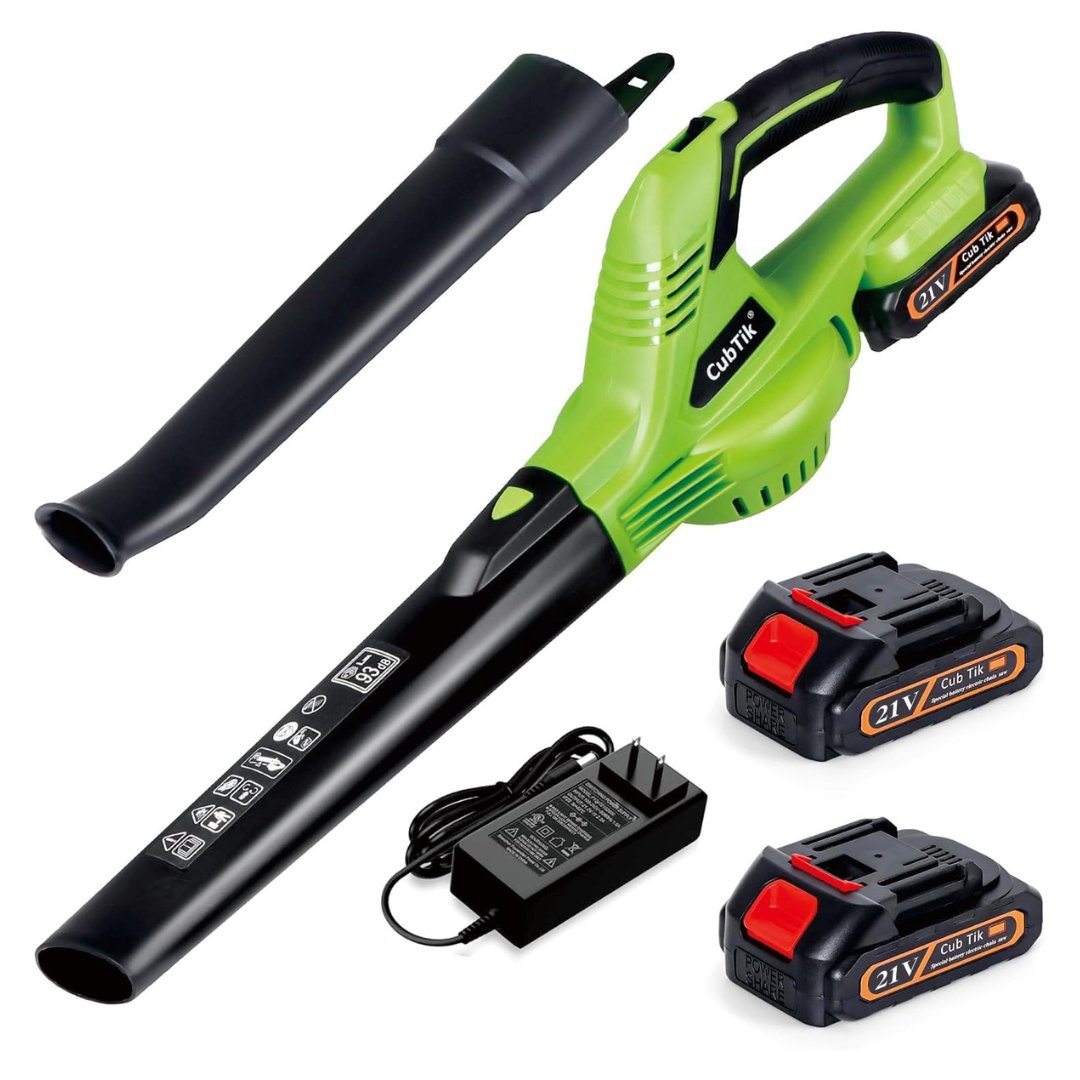 Electric Cordless Leaf Blower With 2x2.0AH Batteries And Charger