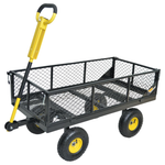 Heavy Duty Yard Utility Garden Wagon Cart With 10" Tires
