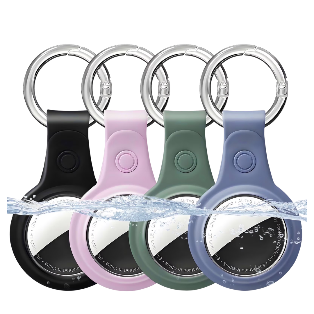 4-Pack for Airtag Holder Silicone Keychain