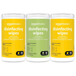 255-Count (3pk x 85ct) Amazon Basics Lemon & Fresh Scent Disinfecting Wipes