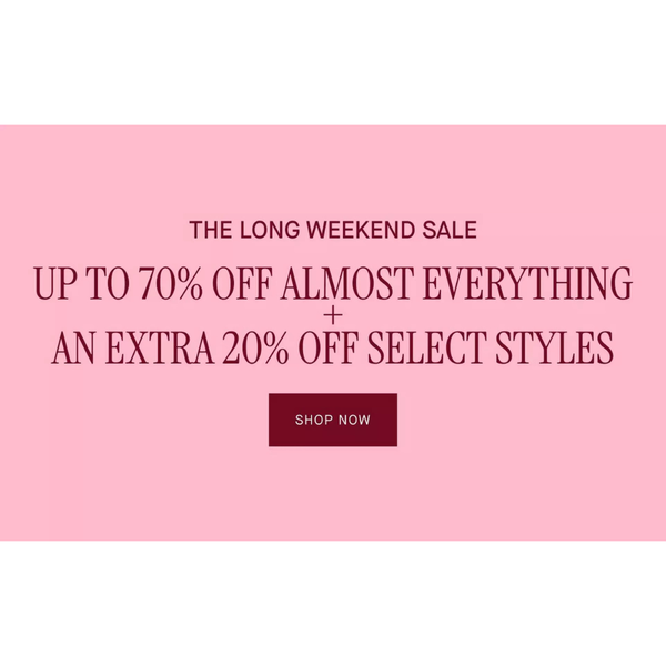 Long Weekend Sale: Up To 70% Off + Extra 20% Off At Kate Spade Outlet