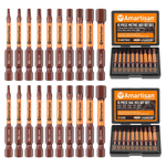 20-Piece Amartisan Metric & SAE Hex Head Allen Wrench Drill Bit Set