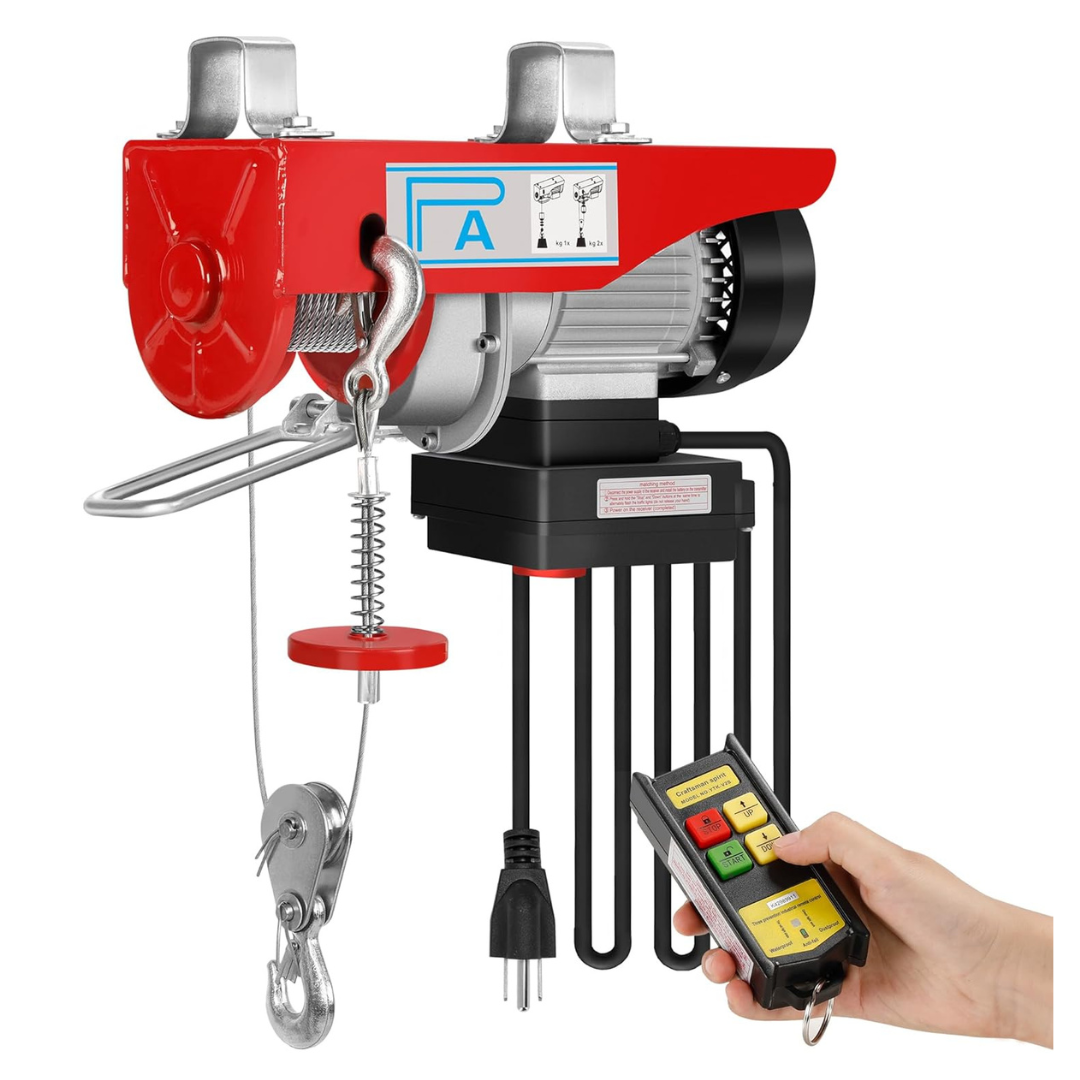 1320LBS 110V Winch Electric Hoist With Wireless Remote