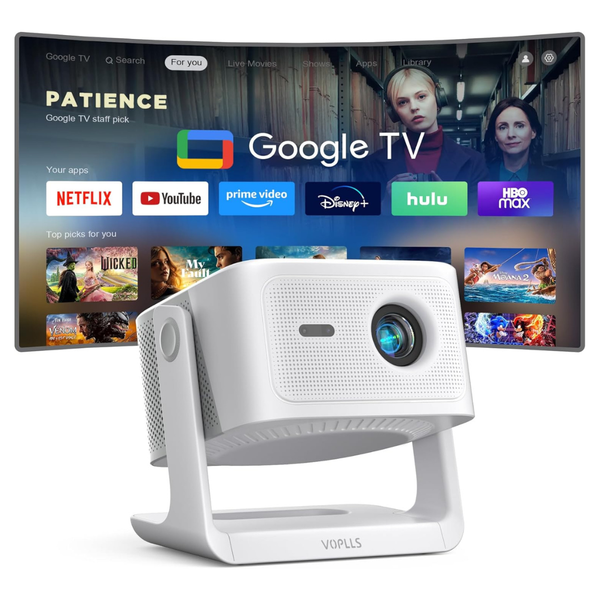 Voplls 4K Smart Projector With WiFi & Bluetooth