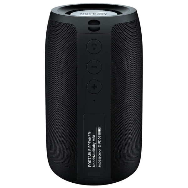 MusiBaby M68 Portable Waterproof Bluetooth Speaker (Black)