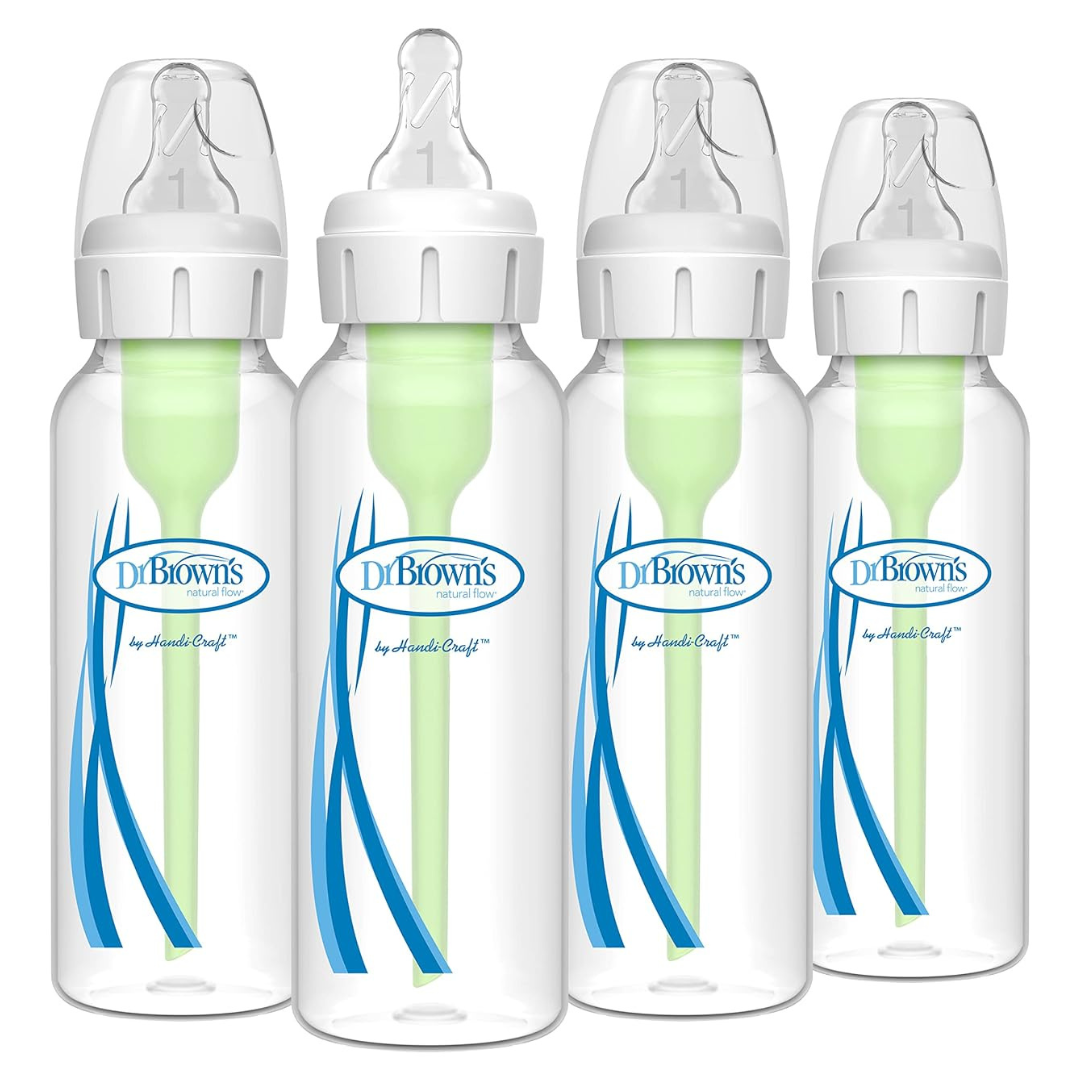 4-Count Dr. Brown's Natural Flow Anti-Colic Options+ Narrow Baby Bottle