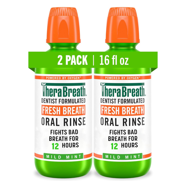 2-Pack 16-Oz TheraBreath Fresh Breath Mouthwash (Mild Mint)