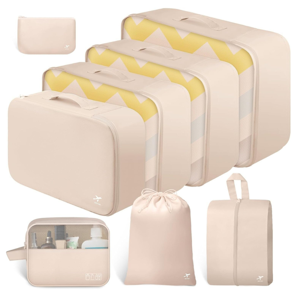 8-Piece Lightweight Packing Cubes Set For Suitcases (3 Colors)