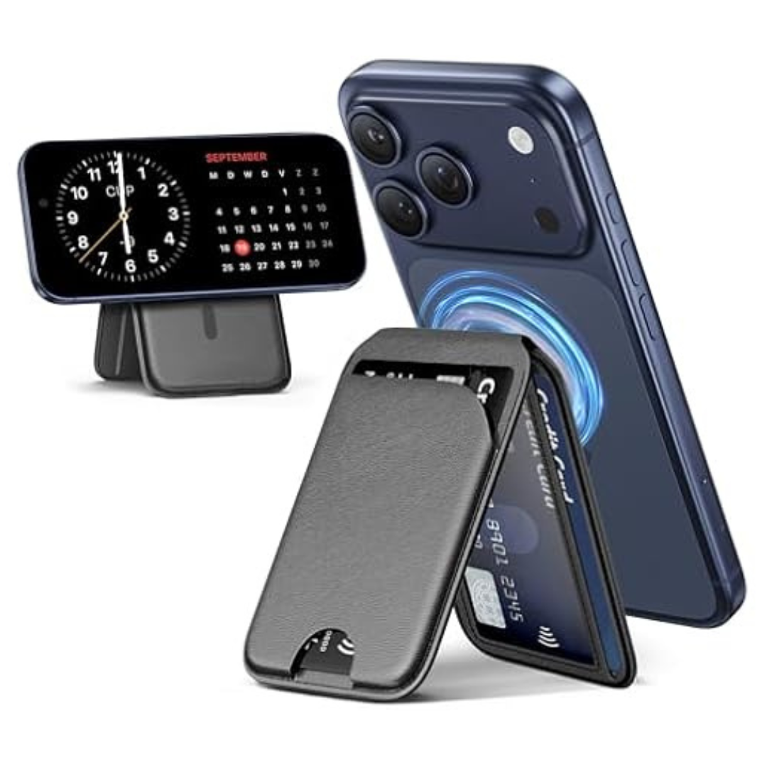 Adjustable Magnetic Mag-Safe Phone Stand Wallet