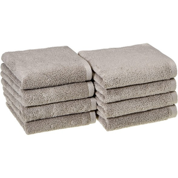 8-Pack Amazon Basics 100% Cotton Quick-Dry Hand Towels