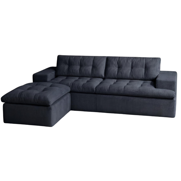 Cloud Modular L Shaped Sectional Boneless Sofa With Ottoman