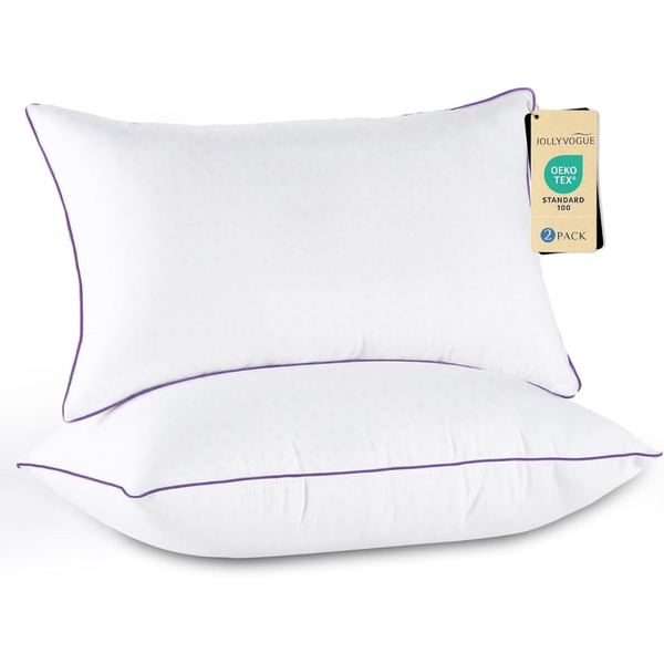 Set of 2 Jollyvogue Queen Size Bed Pillows