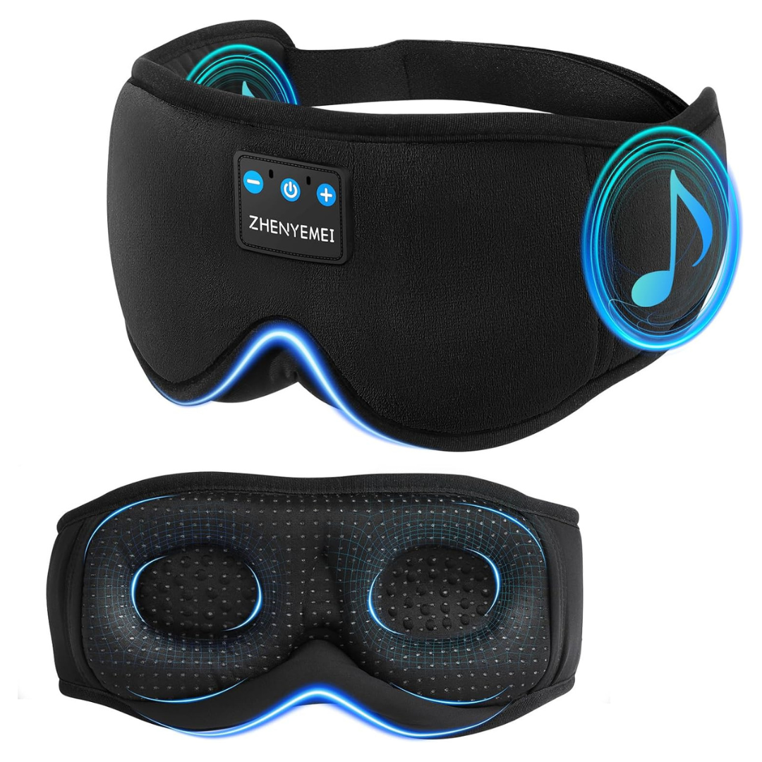 ZHENYEMEI Wireless 3D Sleep Mask W/ Bluetooth Headphones
