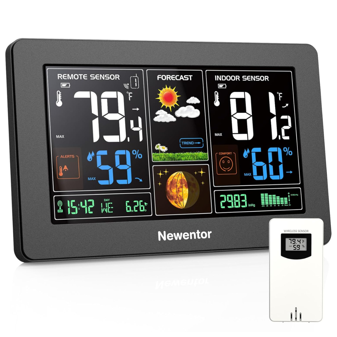 Newentor Wireless 7.5" Color Display Digital Weather Station
