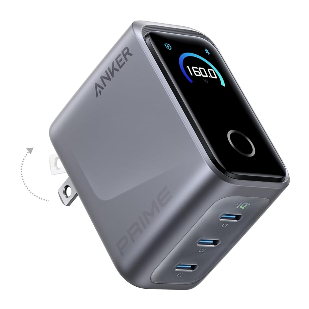 Anker 160W 3-Port Compact USB C GaN Charger Block