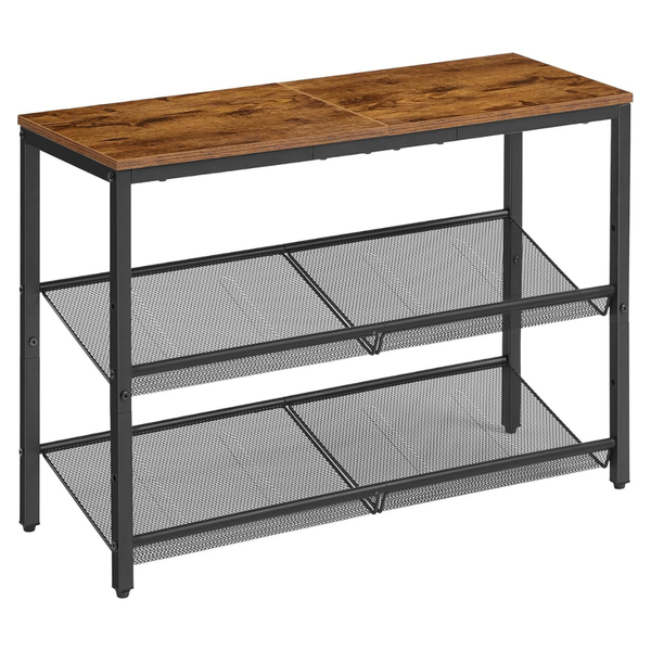 3-Tier Shoe Rack Organizer With Storage Shelves And Spacious Top