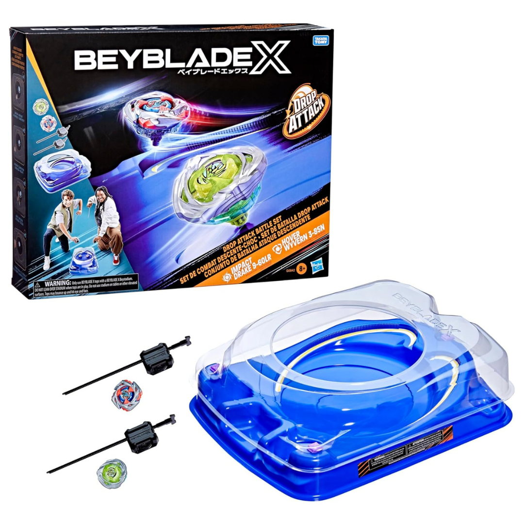 Beyblade X Drop Attack Battle Set W/ Beystadium & 2 Spinning Battling Top