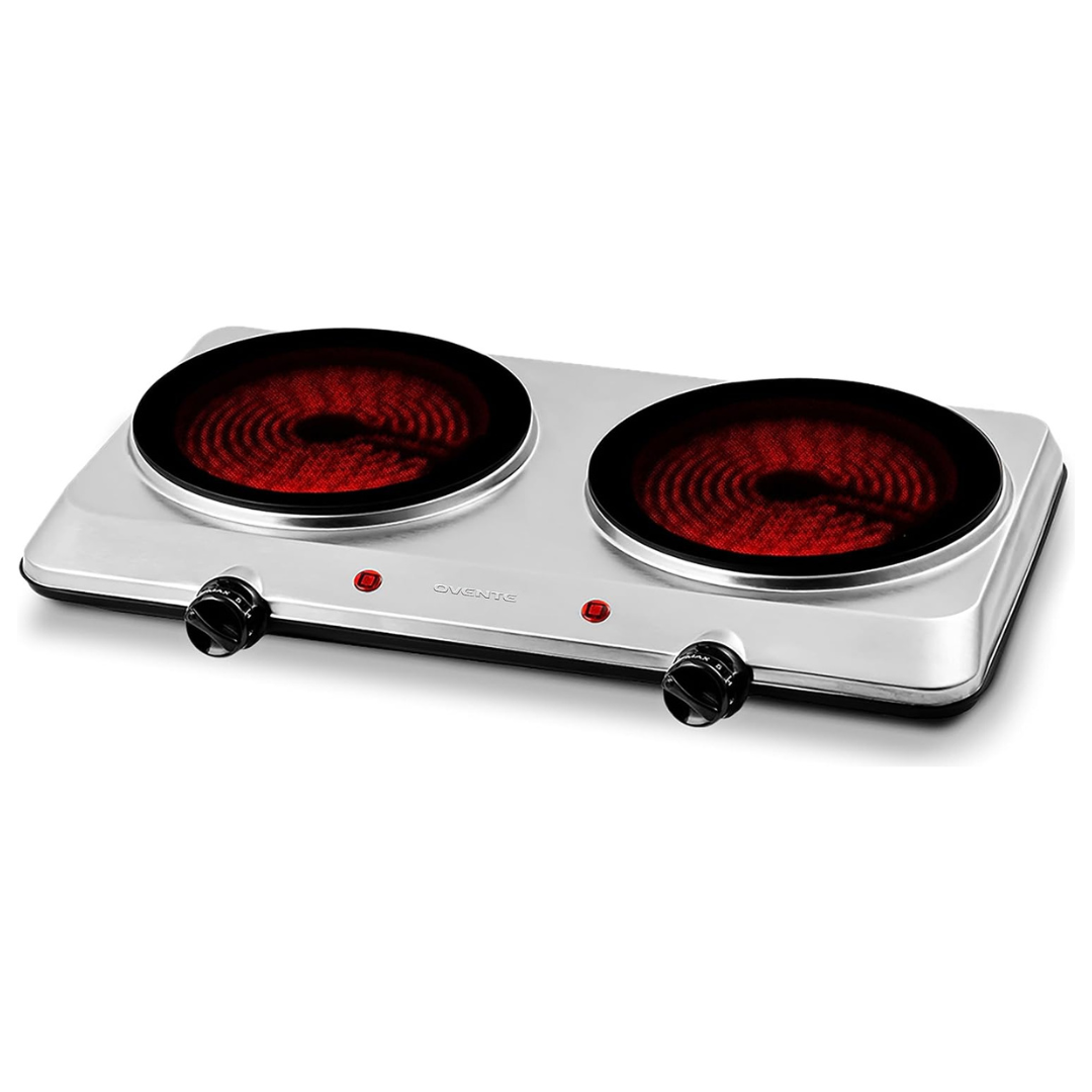 Ovente BGI202S 1500W Electric Glass Infrared Counter-Top Cooking Burner