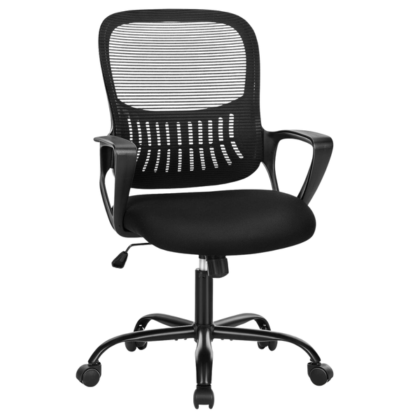 Ergonomic Mid-Back Mesh Home Office Desk Chair W/ Wheels