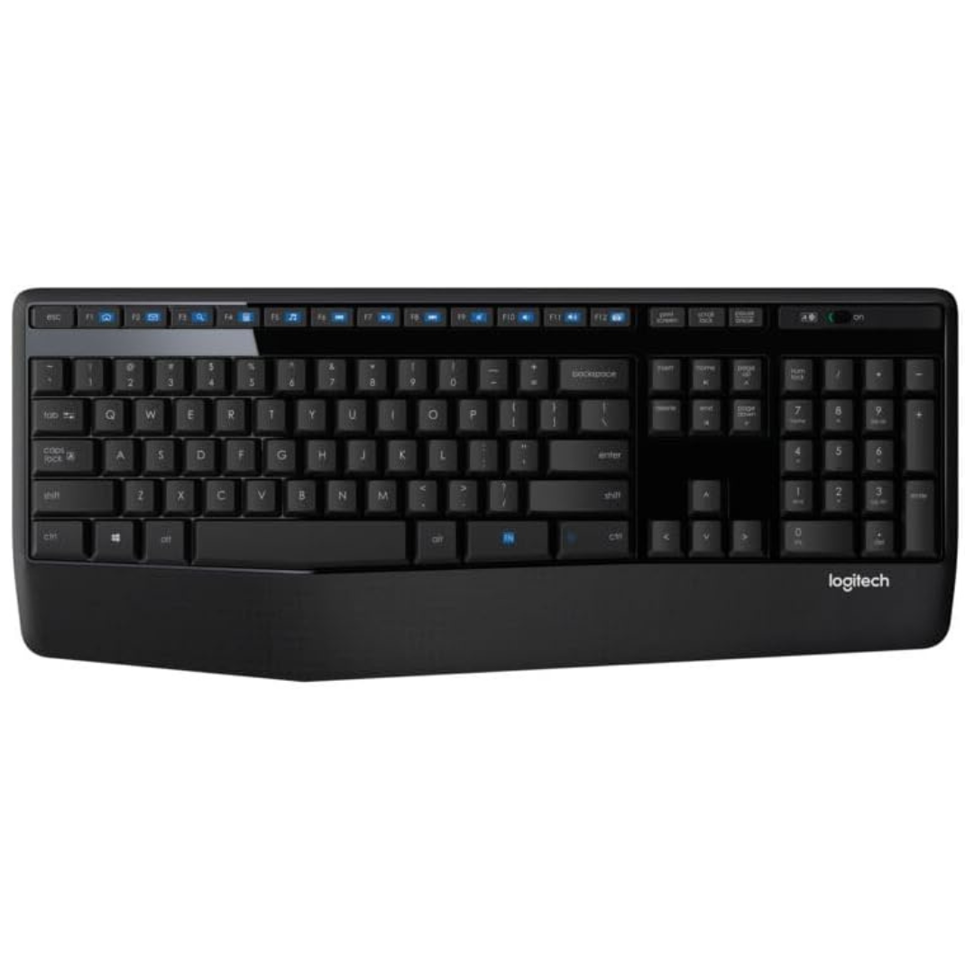 Logitech K345 Wireless 2.4 GHz Full-Sized Keyboard With Palm Rest