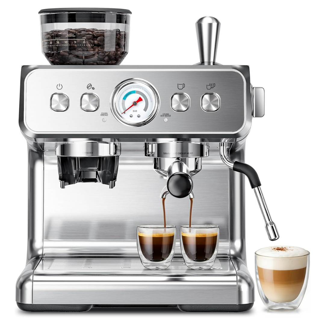 Kismile 20 Bar Espresso Machine With Grinder