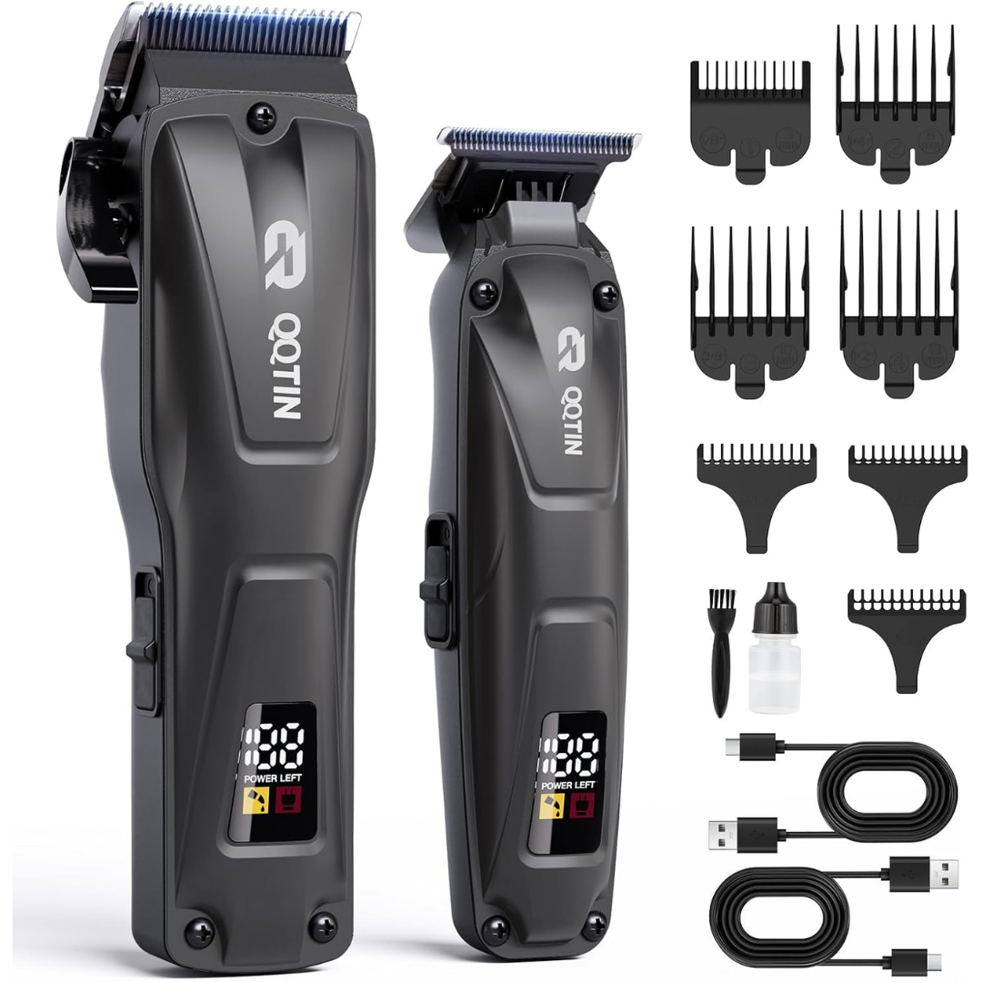 8500rpm Men's Electric Cordless Hair Trimmer Set W/ Long Battery Life