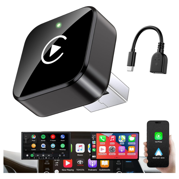 USB/USB-C Plug & Play Wireless Mini CarPlay Adapter