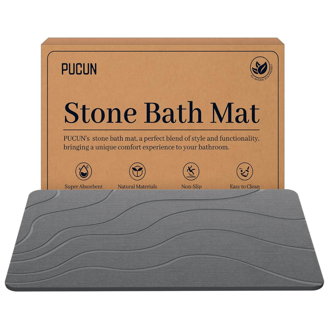 24" x 16" Diatomaceous Earth Stone Bath Mat