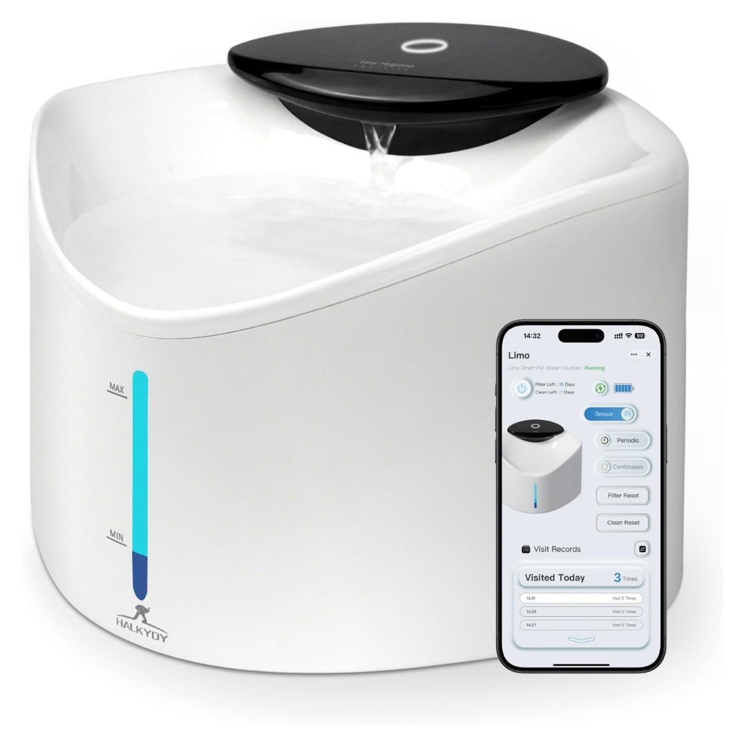 Wireless 2.5L Smart Cat Water Fountain With App Control