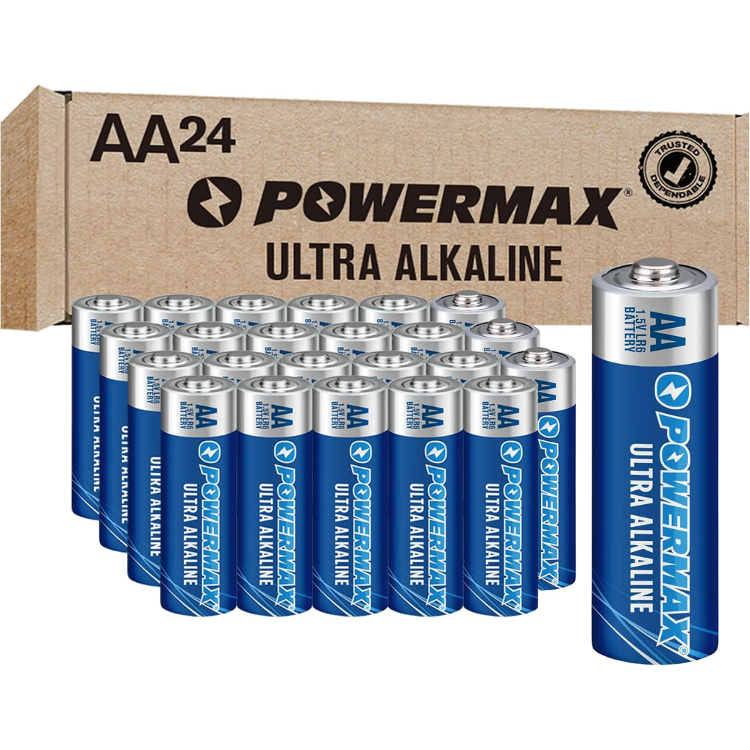 24-Count Powermax Ultra Long Lasting Alkaline AA Batteries