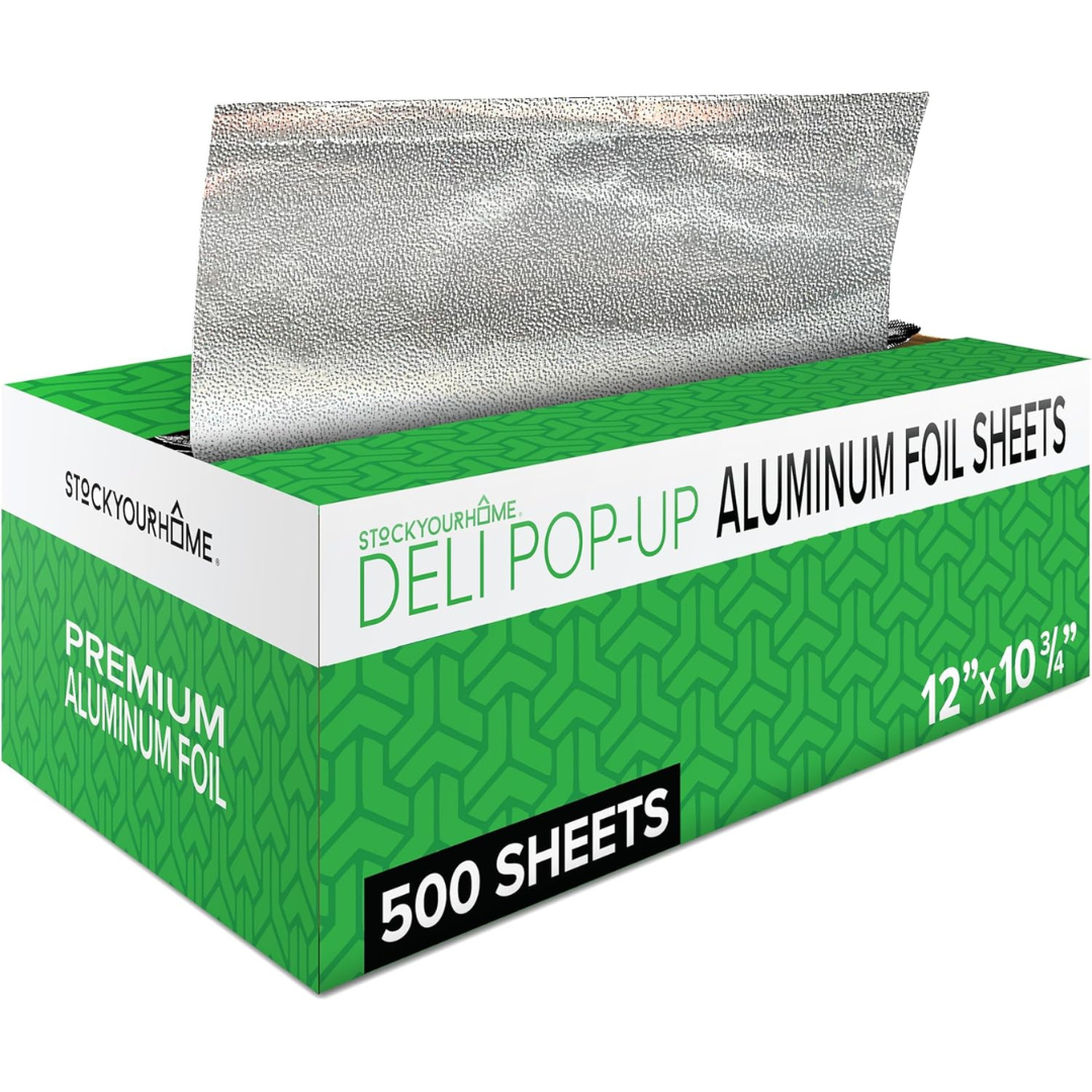 500-Count Pre-Cut Deli Aluminum Foil Sheets