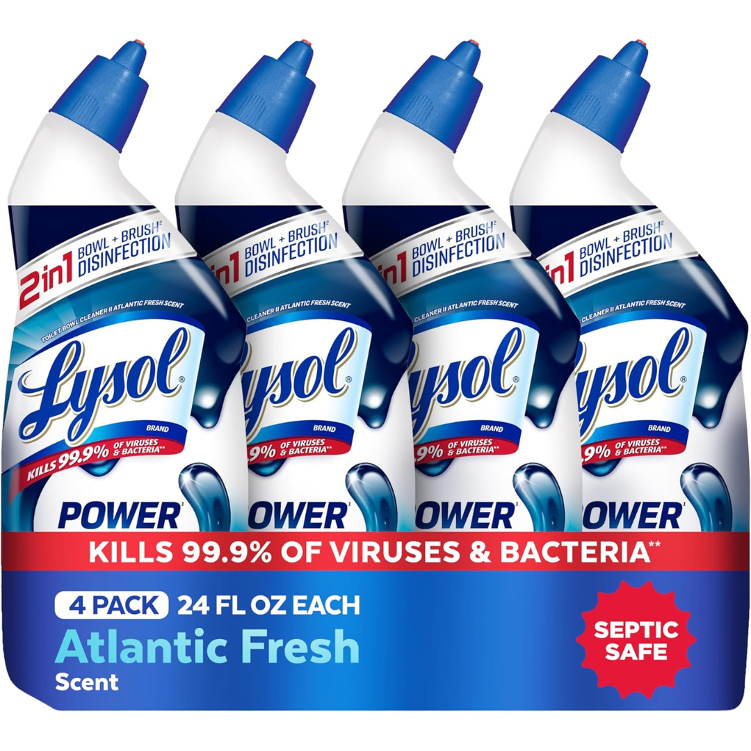 4-Count 24oz Lysol Toilet Bowl Cleaner Clinging Gel