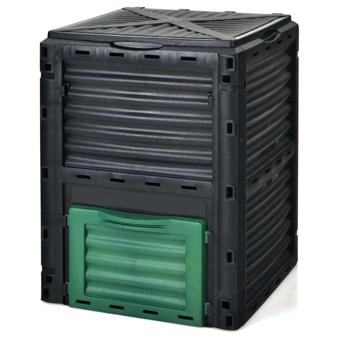 80-Gallon Outdoor Compost Bin W/ Lid (2 Colors)