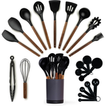 Silicone Kitchen Nonstick Utensils Cooking Tool Set With Holder