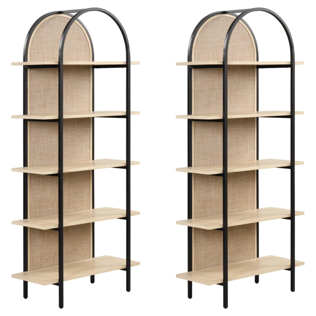 Nathan James Amara Bohemian 5-Shelf Etagere Bookcase