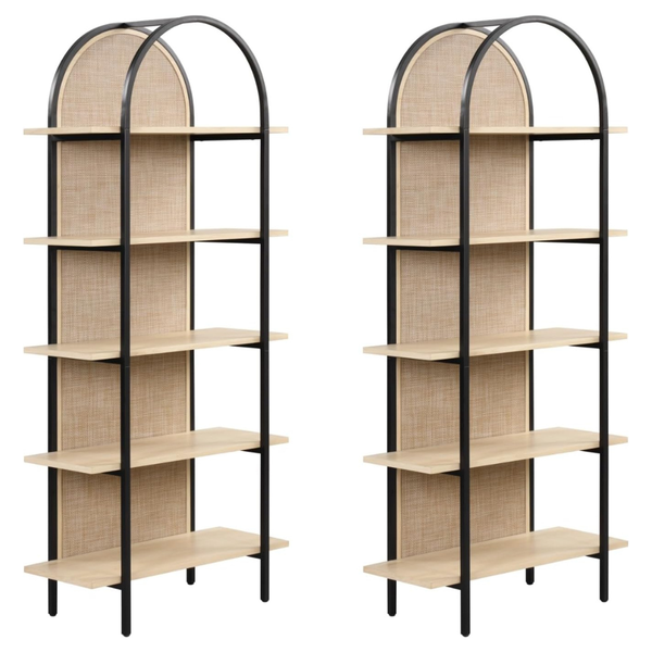 Nathan James Amara Bohemian 5-Shelf Etagere Bookcase