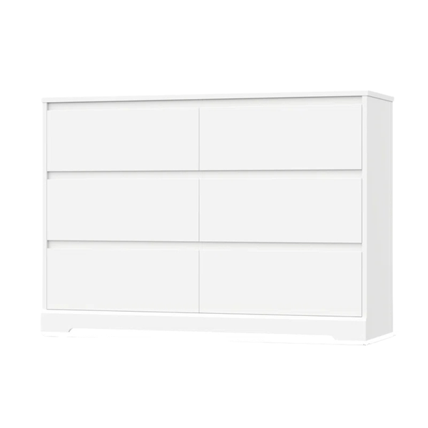Ebern Designs 6 Drawer 47.2" W Wood Modern Double Dresser