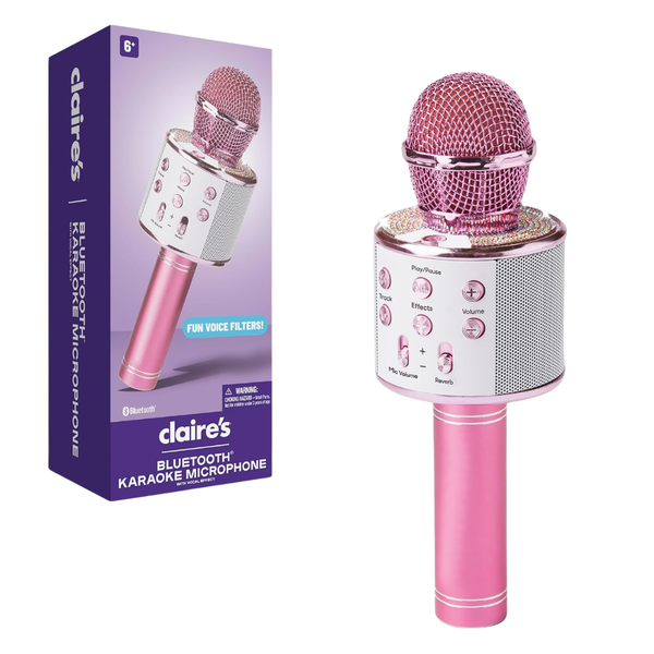 Claire's Kids' Bluetooth Karaoke Microphone W/ Voice Effects