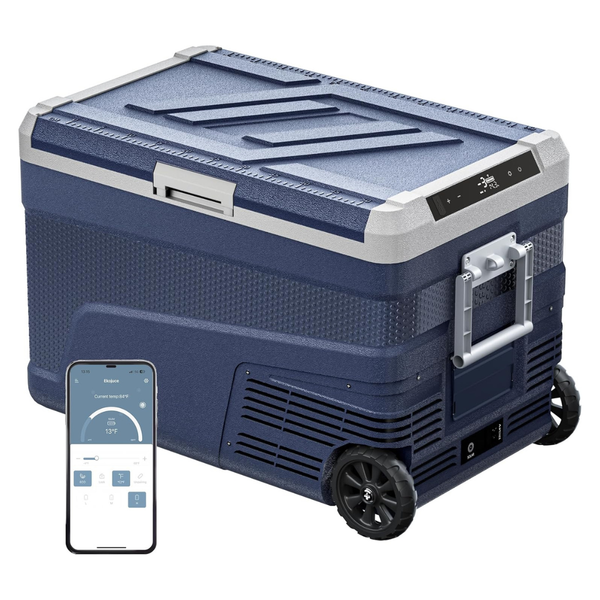 Ekojuce 45L 12 Volt Portable Car Refrigerator Freezer With Wheels
