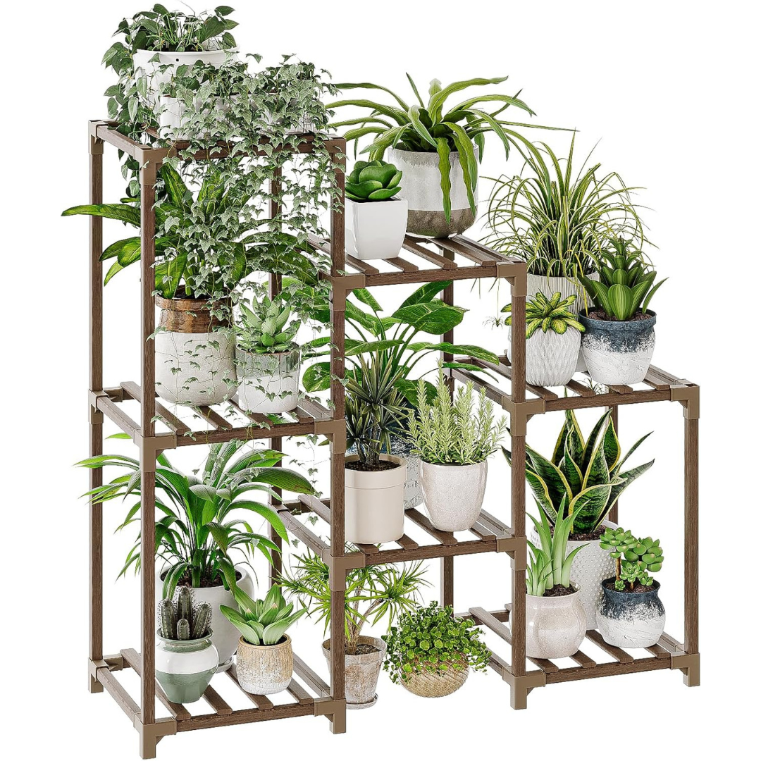 3-Tier 32" x 11.8" x 34" Ladder Plant Pot Holder